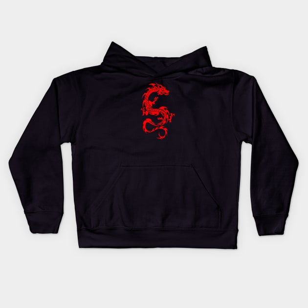 Red The Dragon Logo Kids Hoodie by citrarendita